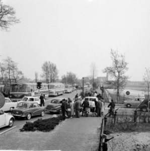 Bollenzondag, overzicht drukte in Keukenhof, Bestanddeelnr 916-3533 photo