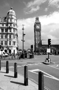Cross the city of london black and white