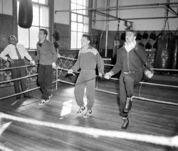 Boksers trainen voor Olympische Spelen, Bestanddeelnr 911-5107