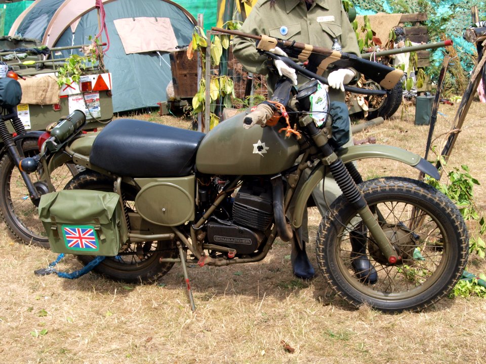 Bombardier military motorcycle