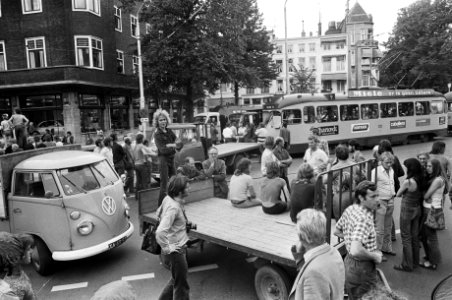 Boeren demonstreren met tractoren in centrum van Den Haa overzicht van de demons, Bestanddeelnr 927-3647