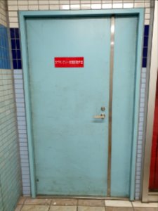 Blue door at Haneda Airport Terminal 1 Station 2
