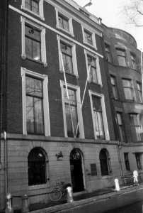 Bom gelegd voor gebouw Lloyds Bank Europe Ltd , Herengracht Amsterdam, Bestanddeelnr 925-1179
