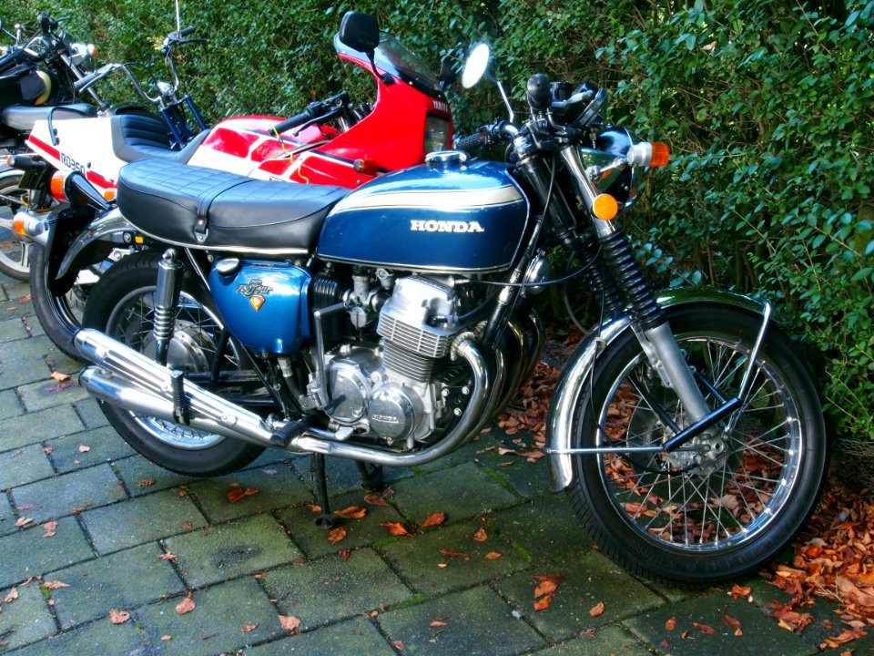 Blue Honda 750 Four