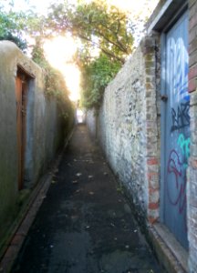 Boundary Passage, forming the Boundary between Brighton and Hove (looking North) (October 2012)