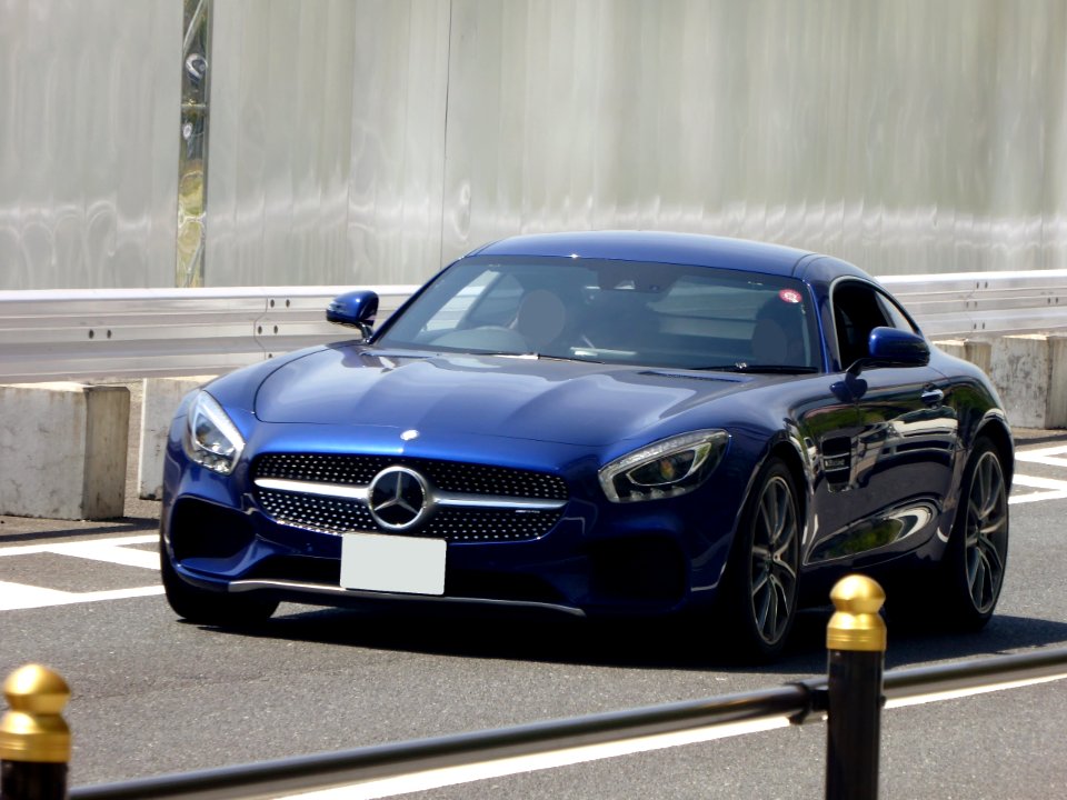 Blue Mercedes-AMG GT S (C190) front