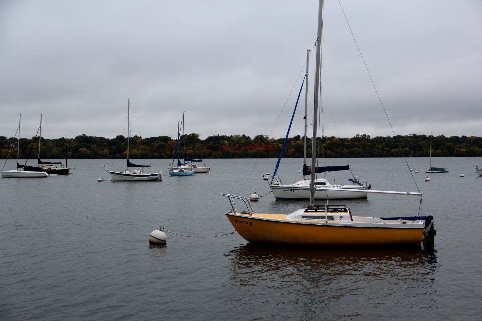 Boats on Lake Harriet, MN Oct 2017 2