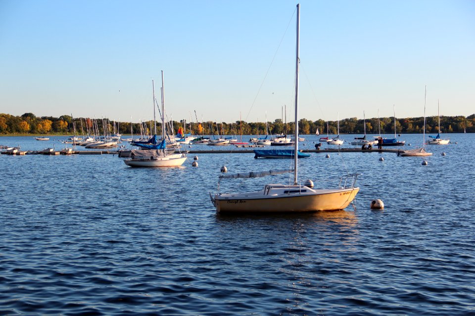 Boats on Lake Calhoun, Oct 2017