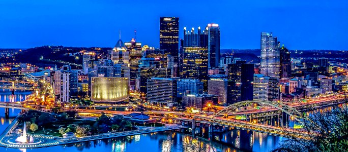Blue Hour Shot Of Pittsburgh (247893581)