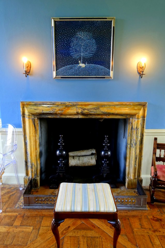 Blue Bedroom fireplace - Great House - Castle Hill on the Crane Estate - Ipswich, Massachusetts - DSC06254