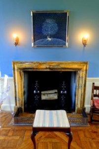 Blue Bedroom fireplace - Great House - Castle Hill on the Crane Estate - Ipswich, Massachusetts - DSC06254