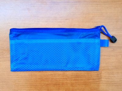 Blue zipper storage bag - 23 x 11 cm A