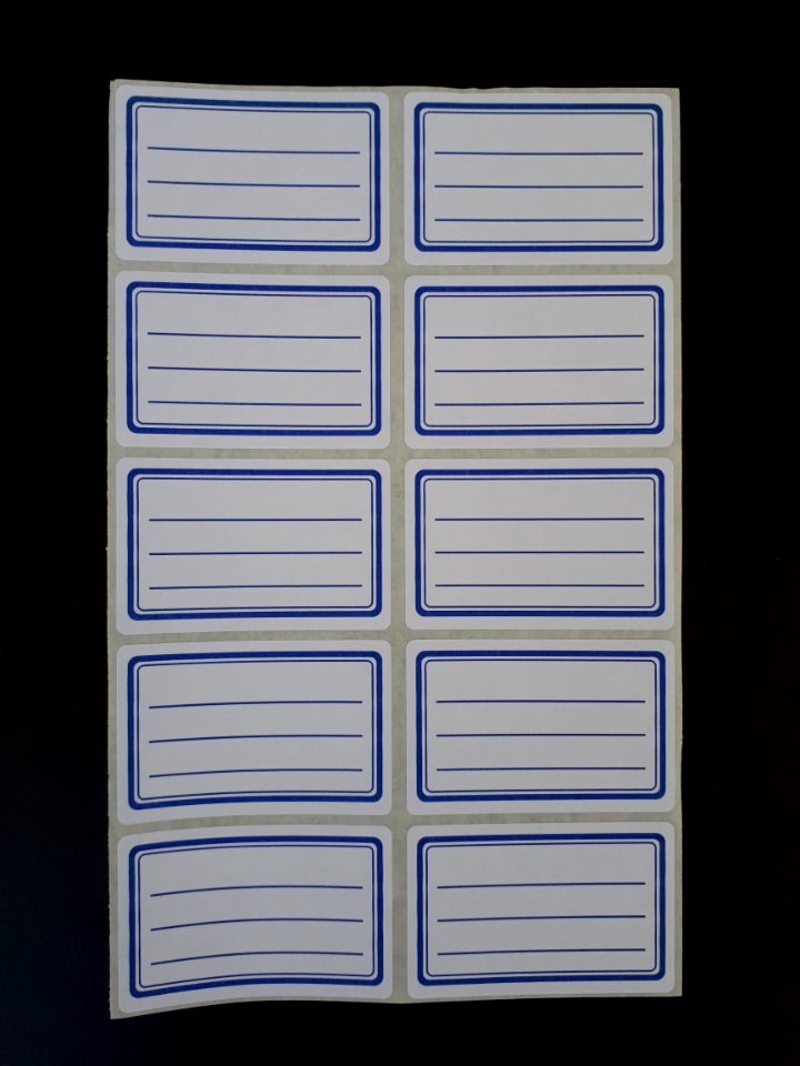 Blue color cast - Adhesive labels 2
