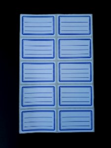 Blue color cast - Adhesive labels 1