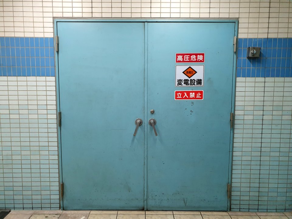Blue door at Haneda Airport Terminal 1 Station