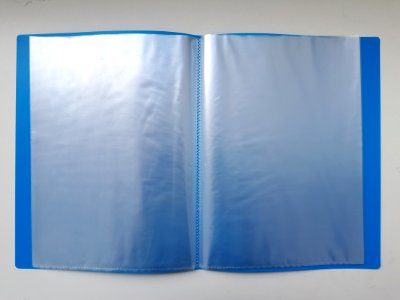 Blue folder A4 with 10 pockets - C