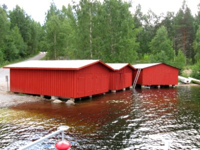 Boat huts at Uukuniemi photo