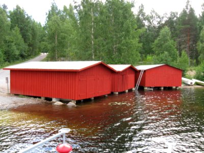 Boat huts at Uukuniemi