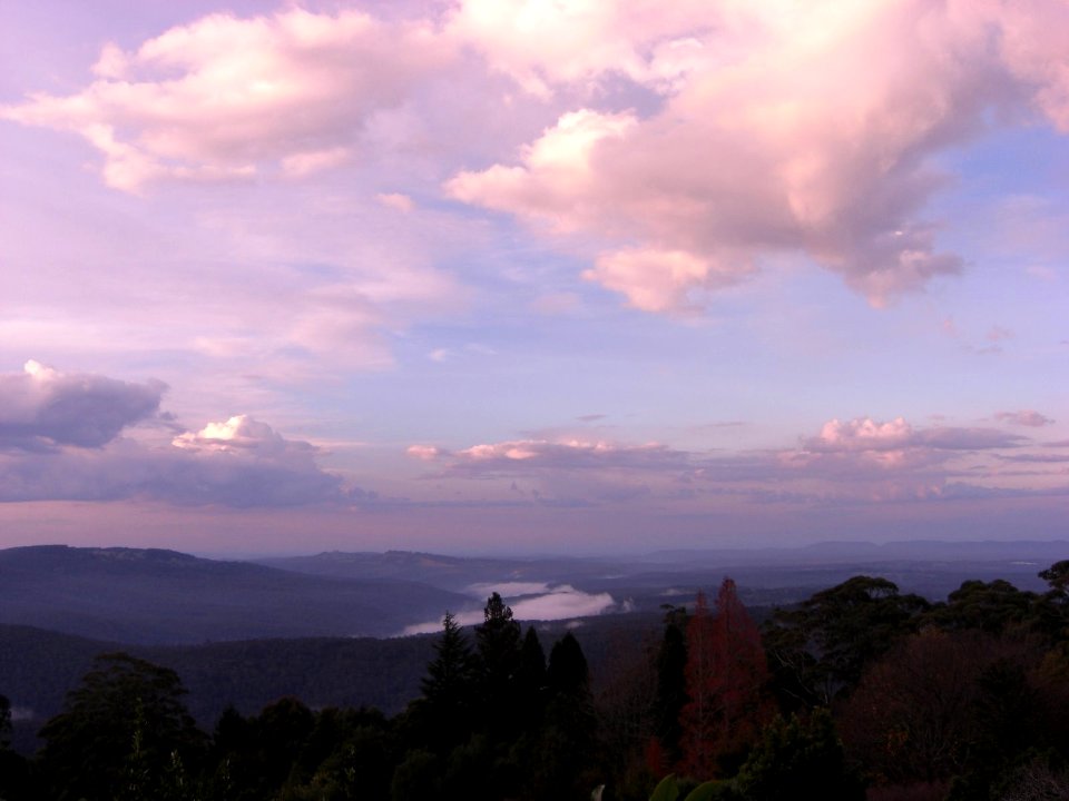 Blue mountains evening light