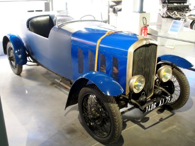 Blue Peugeot at the Aventure Peugeot museum