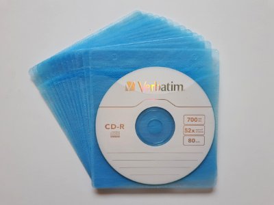Blue plastic CD sleeves B