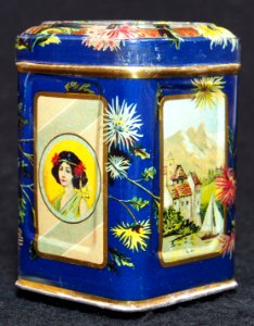 Blue tea tin, photo 2 photo