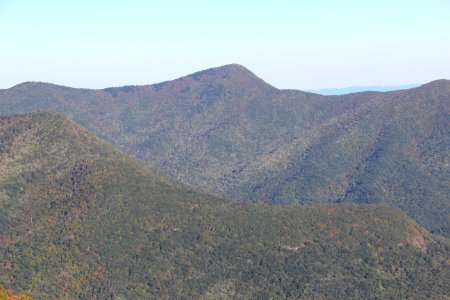 Blue Ridge Pinnacle seen from Graybeard Mountain Overlook, October 2016