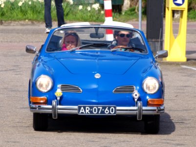 Blue Volkswagen Karmann Ghia Cabriolet, Dutch registration AR-07-60 pic-001
