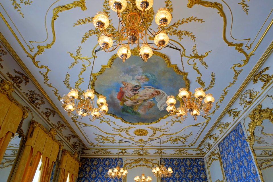 Blue room ceiling - Wrest Park - Bedfordshire, England - DSC08409