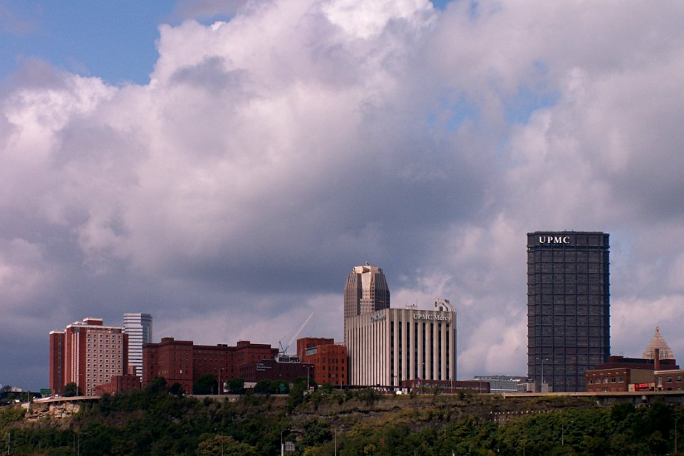 Bluff, Pittsburgh, from across the river