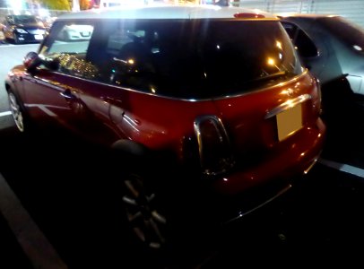BMW MINI COOPER (R50) at night rear
