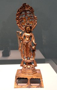 Boddhisattva figurine, early Tang dynasty, 700-750 AD, gilt bronze - Freer Gallery of Art - DSC05752