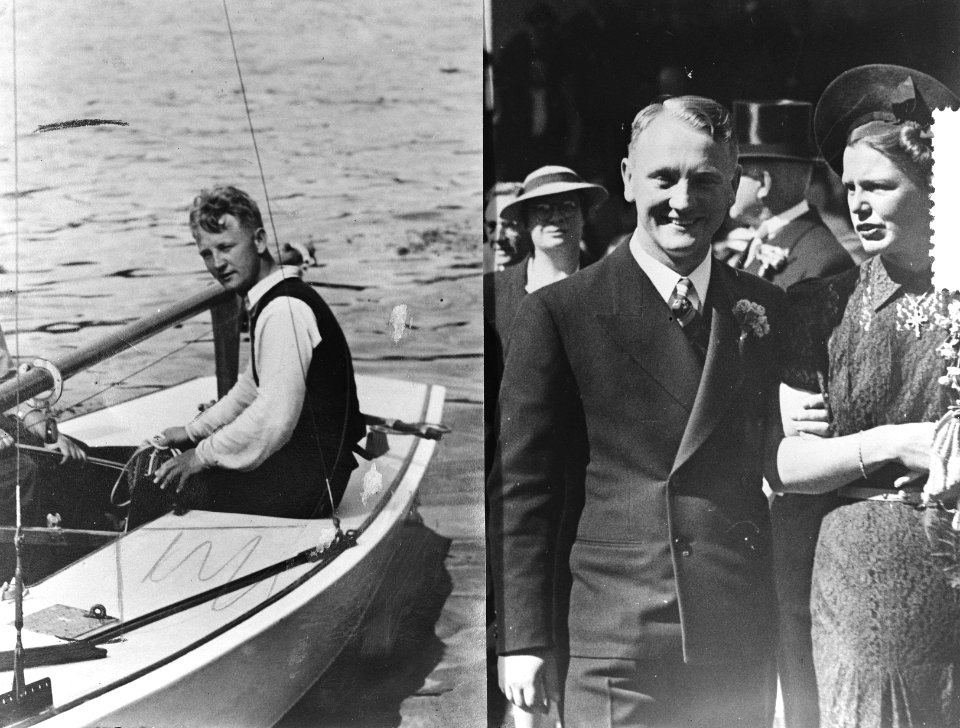 Bob Maas. Nederlandse zeiler. In zeilboot en tijdens huwelijk, Bestanddeelnr 905-0441