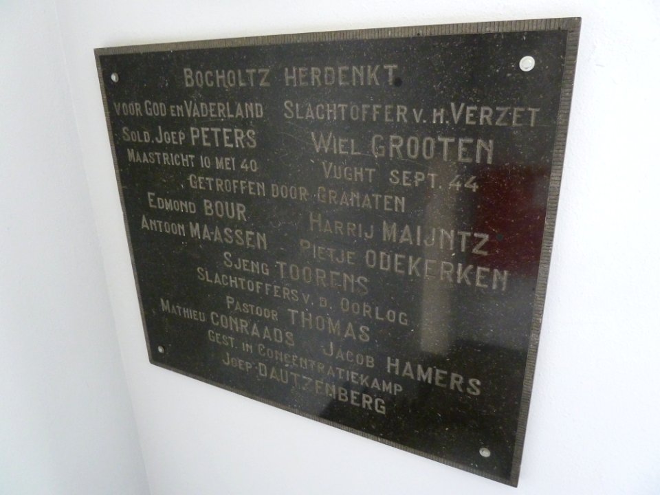 Bocholtz-Monument in het voormalige gemeentehuis