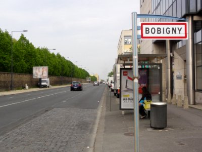 Bobigny, city limit sign