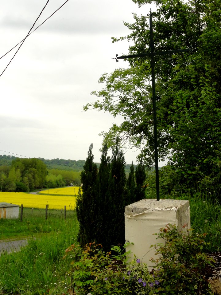 Bouconville-Vauclair (Aisne) croix de chemin à l'ouest du bourg