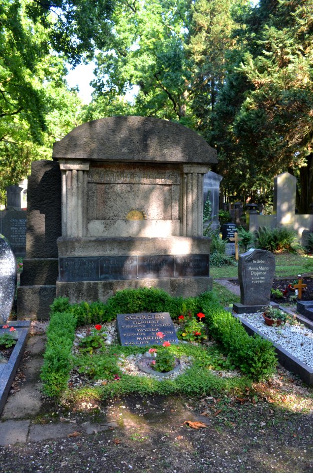 Bockenheim, Neuer Friedhof Grab 8a Rh 16 7-8 Raab
