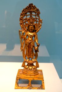 Boddhisattva figurine, early Tang dynasty, 700-750 AD, gilt bronze - Freer Gallery of Art - DSC05081