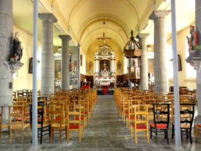 Bousignies-sur-Roc (Nord, Fr) église, intérieur