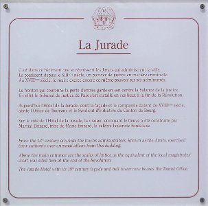 Bourg (Gironde) La Jurade, plaquette explicative