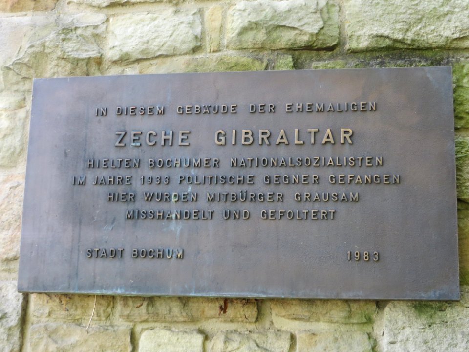 Bochum Infotafel Zeche Gibraltar