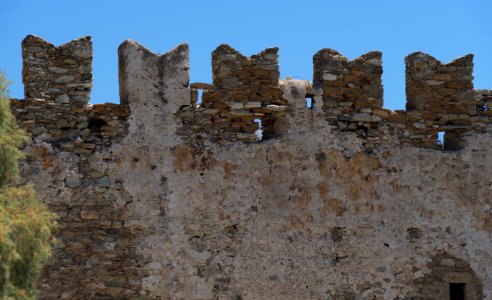 Bourtzi castle merlons Karystos Euboea Greece