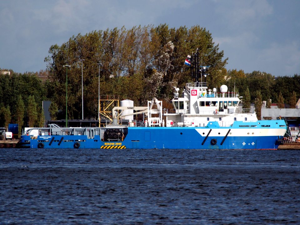 Bourbon Gannet - IMO 9668520 moored at Shipdock, Port of Amsterdam