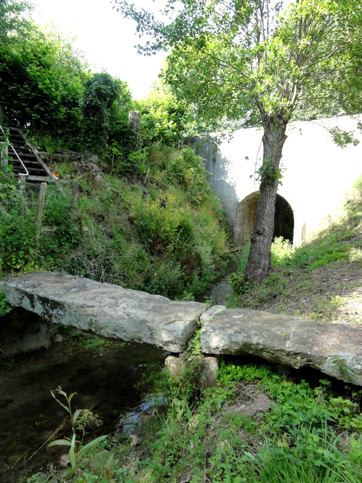 Bourg-le-Roi (Sarthe) passerelle sur ruisseau le Rosay nord