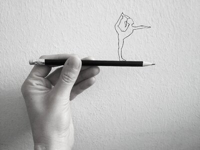 Pencil hand draw photo