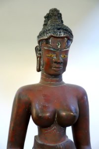 Boddhisattva Tara, view 2, Dong Duong, late 9 to early 10th century, Quang Nam, bronze - Museum of Cham Sculpture - Danang, Vietnam - DSC01738