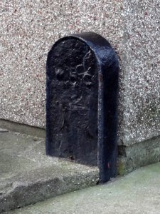 Boundary Marker In Lane At Rear Of Number 6 The Coastguard Houses