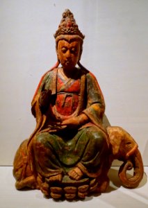 Bodhisattva Samantabhadra, China, Ming dynasty, c. 1500 AD, wood - Linden-Museum - Stuttgart, Germany - DSC03621