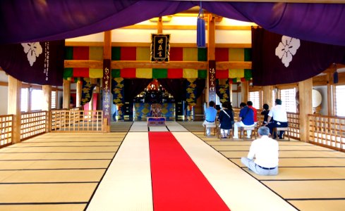 Bodaiji main temple interior, Mount Osore - Mutsu, Aomori - DSC00409