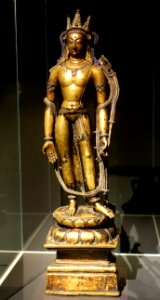 Bodhisattva Padmapani, India, Kashmir, 10th century AD, brass with silver and copper - Linden-Museum - Stuttgart, Germany - DSC03818